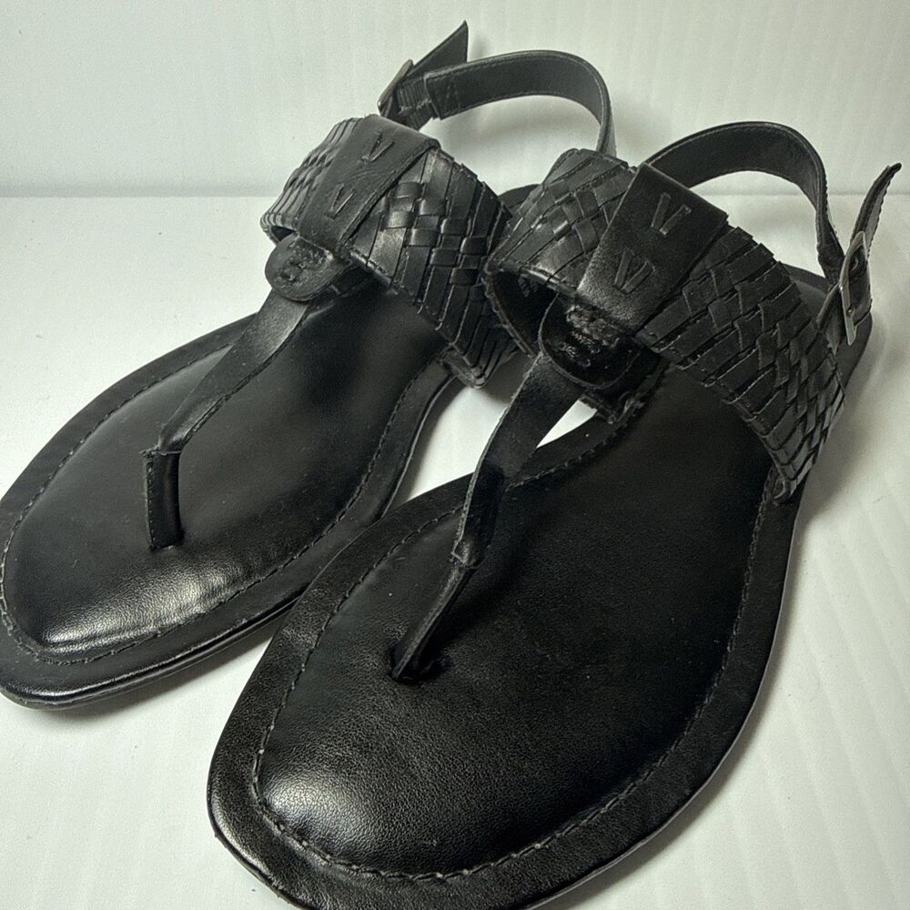 Time And Tru Black Sandals 9